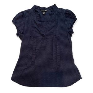 H&M Navy and Black Striped Blouse, Size US10